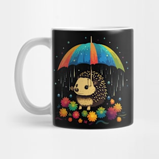 Hedgehog Rainy Day With Umbrella Mug